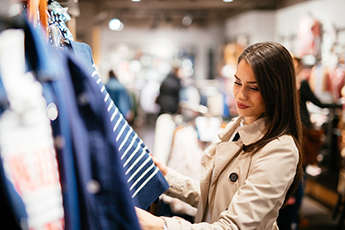 woman shopping, woman buying clothes